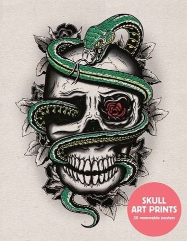 Skull Art Prints - 20 Removable Posters