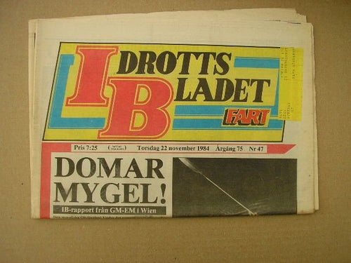 Idrottsbladet Motorsport 1984 Nr.47 m. bl.a. Rally