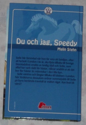 Du och jag Speedy - Malin Stehn Hästbok Pollux Fin Present Hästtjej Barn Tonår