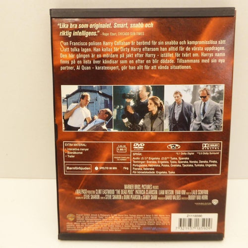 Dirty Harry i Dödsspelet - Snapcase Region 2, DVD-film, Svensk text, Fint skick