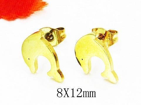 ByGranhult – Delfin örhängen guld 8×12 mm