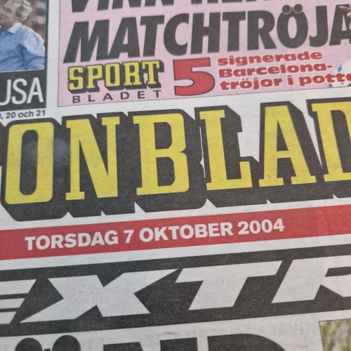 Aftonbladet tidning från 2004