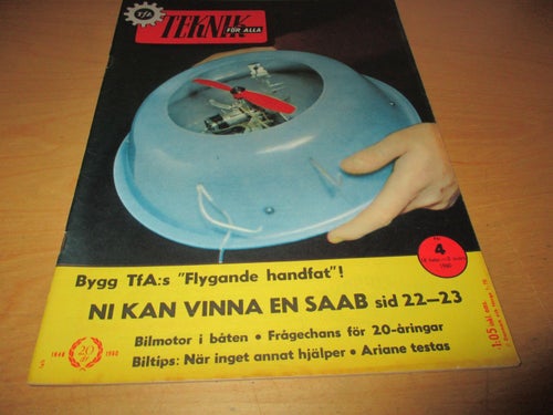TEKNIK FÖR ALLA NR 4 1960. SIMCA ARIANE, SAABS NYA MODELL, M.M