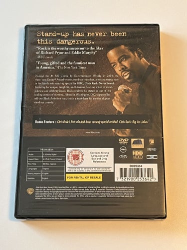 Chris Rock - Never scared (ej svensk text, 2004). Inplastad DVD