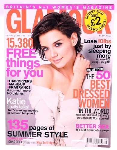 Glamour magazine-English issue-May 2009-No. 98-Katie Holmes front cover-NEW-492g