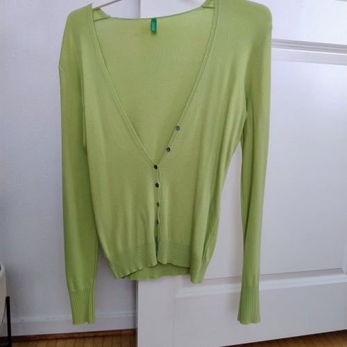United Colors of Benetton ljusgrön kofta, storlek M