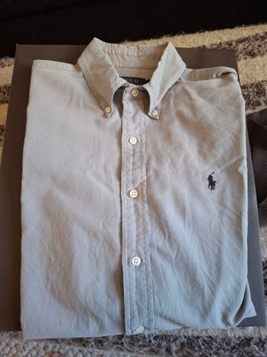 Polo Ralph Lauren ljusgrå skjorta, storlek M, slim fit