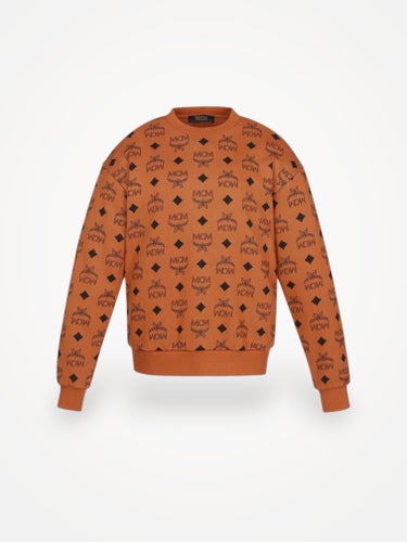 Mcm Maxi Monogram Print In Cognac-sweatshirt NWT