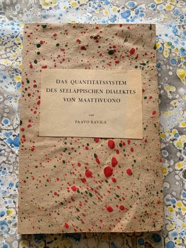 SAMER. LAPPLAND. SJÖSAMISKA FRÅN MAATTIVUONO. AV PAAVO RAVILA. 1932. Avh.