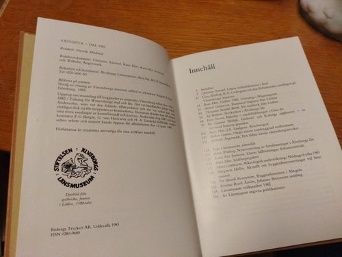 Västgöta-Dal 1983 en årsbok från Stiftelsen Älvsborgs Länsmuseum Vänersborg