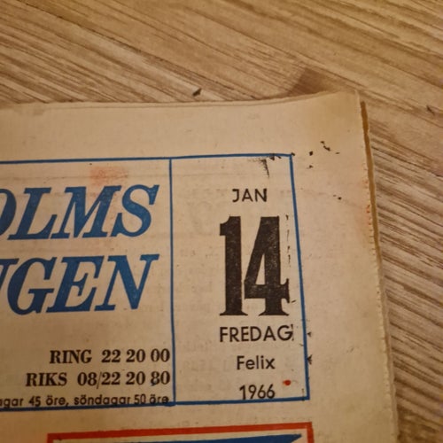 Stockholms-Tidningen från 14 januari 1966