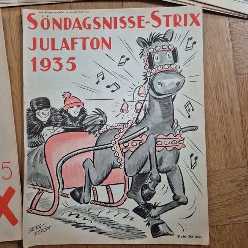 Samling Söndags-Strix 1935 med jul- och påsknummer
