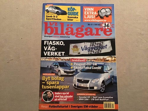 VI BILÄGARE NR 3 2008 SAAB 93 SPORT SEDAN BMW 118d,SKODA FABIA,PEUGEOT,HYUNDAI