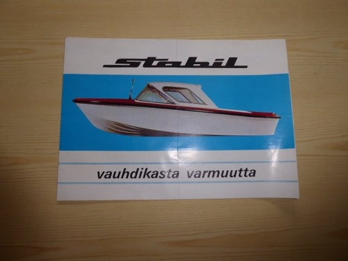 Stabil motorbåt broschyr på finska sällsynt