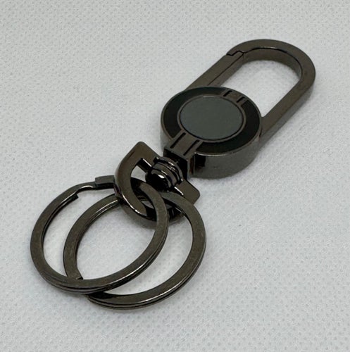 Elegant Nyckelring, metall, med dubbla ringar, ny