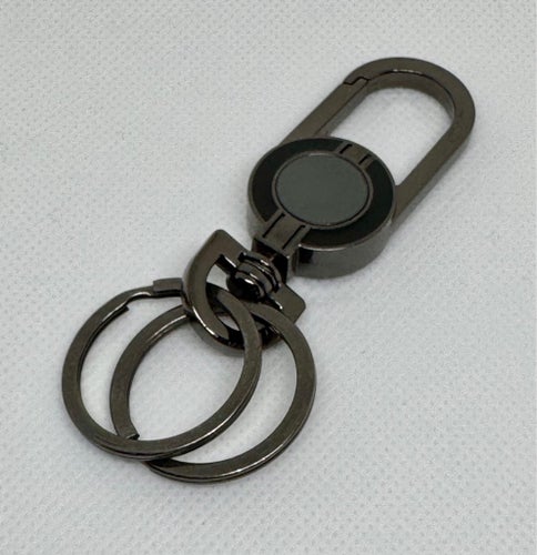 Elegant Nyckelring, metall, med dubbla ringar, ny