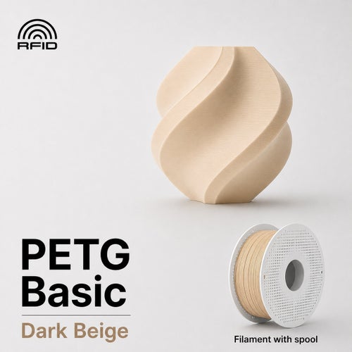 Bambu Lab PETG Basic Filament Dark Beige 1.75 mm, 1 kg.