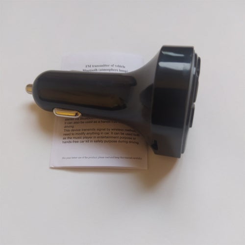 FM-sändare Bluetooth med dubbla USB-portar, LED-bakgrundsbelysning