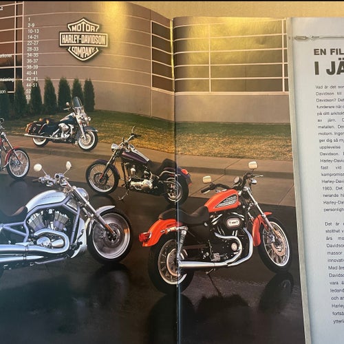 Broschyr Harley-Davidson 2002 Motorcykelkatalog Motorcykel MC