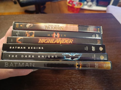 DVD-Filmer: Batman, Sagan om de två tornen, Mumien, Highlander