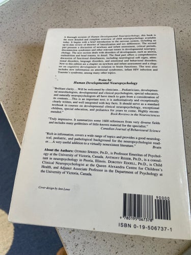 Developmental Neuropsychology av Otfried Spreen, Anthony T. Risser, Dorothy