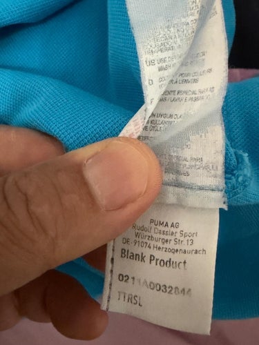 Puma blå pikétröja, storlek XL