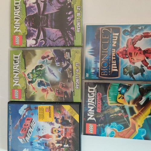 DVD-filmer: Lego Ninjago, Bionicle, The Lego Movie, Angry Birds