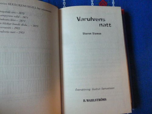 VARULVENS NATT, S. SIAMON, 1999, BÖCKER