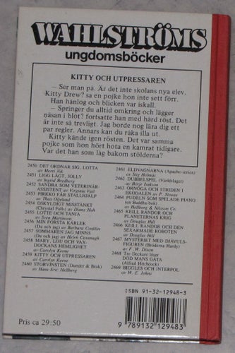 Kitty och utpressaren Carolyn Keene B. Wahlströms ungdomsböcker spännande barn