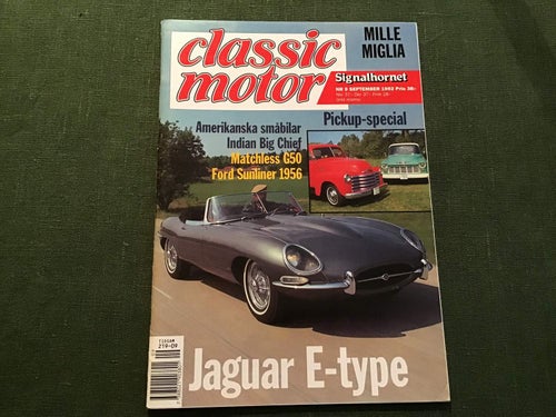 CLASSIC MOTOR NR 9 1992 JAGUAR,MATCHLESS,INDIAN BIG CHIEF,HENRY J,HUSQVARNA