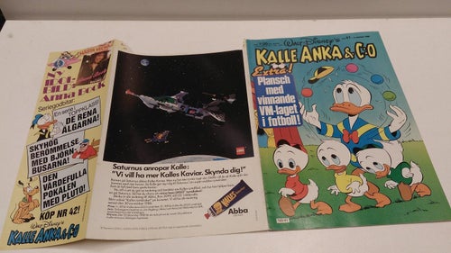 Kalle Anka 1986 nr 41 + Plansch Världsmästarna 1986 Argentina + kupong. Fine