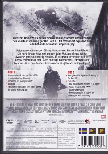 DVD / Die Hard 4.0 / 2-disc Edition / Bruce Willis, Maggie Q / Nära nyskick