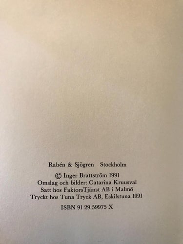 FINGERBORGEN I FÅGELBOET Inger Brattström 1991