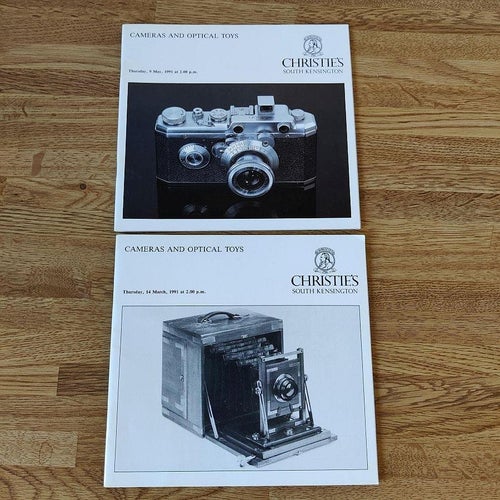 Christie's - Cameras and Optical Toys 2 st auktionskataloger fr 1991