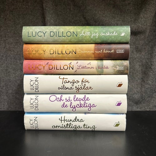 6 böcker av Lucy Dillon - Lektionen i kärlek, Drömmen runt hörnet mm ,Bokpaket