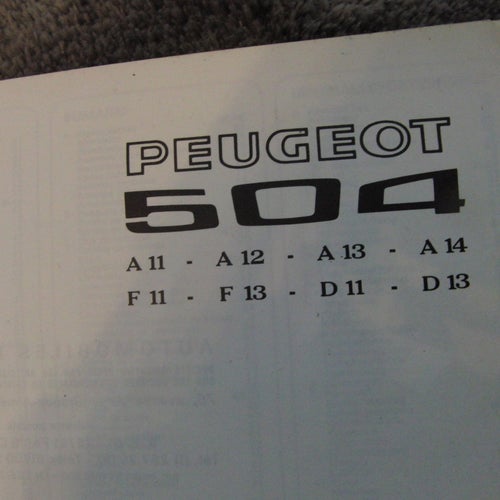 Peugeot 504. Instruktionsbok, 1973