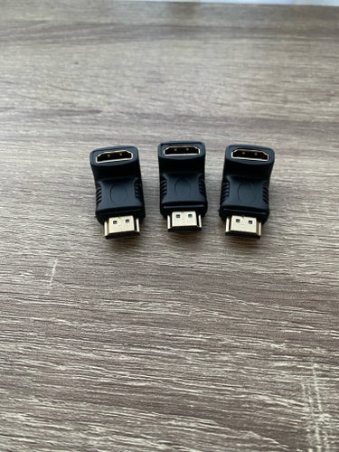3-pack HDMI vinklade adaptrar – smart lösning för trånga utrymmen!