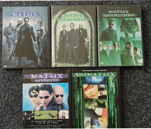 5xDVD: The Matrix - samling - prima skick!