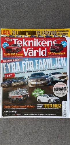 Teknikens Värld 2 2020: Peugeot 508 HDI 130, Skoda Superb TDI 190 4x4, Mazda 6