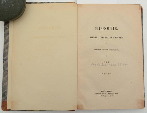 Myosotis : bilder, intryck och minnen ur naturen, lifvet och dikten / af F. B. C