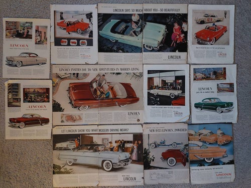 Lincoln 1952 - 55 annonser