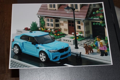 A3 poster av Lego BMW M2 och Hus
