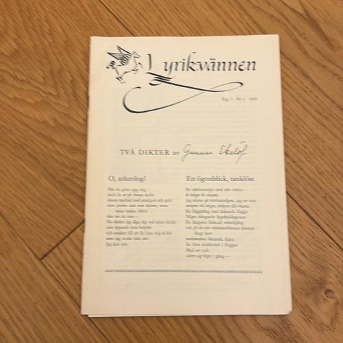 Lyrikvännen, Årgång 7, nr 1 1960