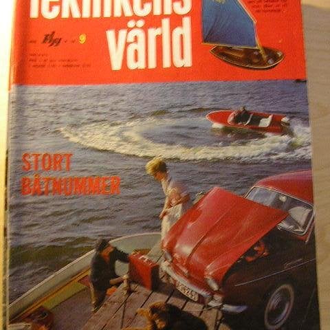 TEKNIKENS VÄRLD NR 9 1961 STORT BÅTNUMMER, VAUXHALL CRESTA ,M.M