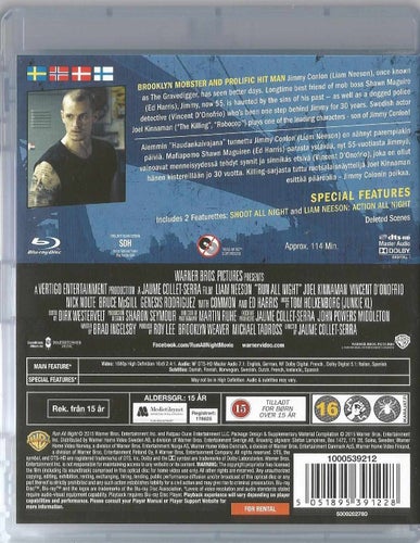 RUN ALL NIGHT - LIAM NEESON (BLU RAY - SVENSKT TEXT)
