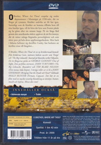DVD / O Brother, Where Art Thou? / George Clooney, John Goodman / Nära nyskick