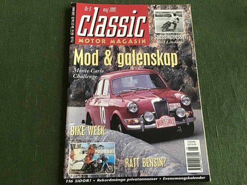 CLASSIC MOTOR NR 5 1995 VÄSTERMO BUSSAR,SAAB,ÖSTERMALMS POLIS PACKARD,LINDARW