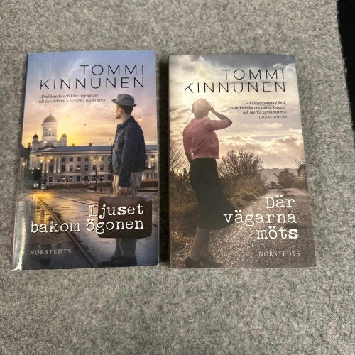 2 böcker av Tommi Kinnunen - Ljuset bakom ögonen / Där vägarna möts