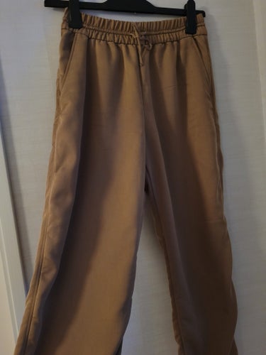 H&M Fina Mörkbeige Byxor för Dam Strl S