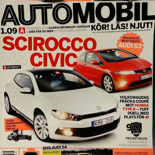 Automobil 1 2009: Honda Civic Type-R, VW Scirocco, Mercedes C 63 AMG, Saab 9000
